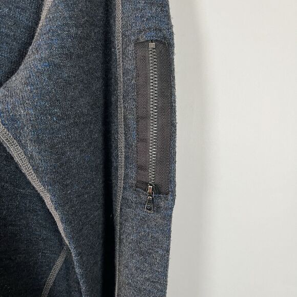 Kuhl Chianti Fleece 1/4 Zip Pullover Medium Poly Wool Blend Navy Blue Gorpcore - Picture 4 of 10